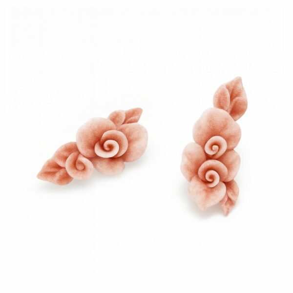 FLEURS ACRYLIQUE ROSE ENTRELACÉE