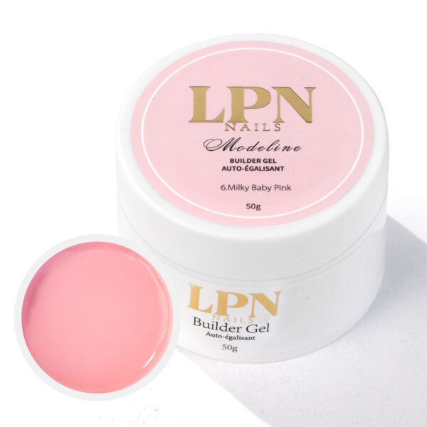 Builder gel auto égalisant modeline Milky Baby Pink
