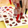 Lot de stickers flower water decals fleurs